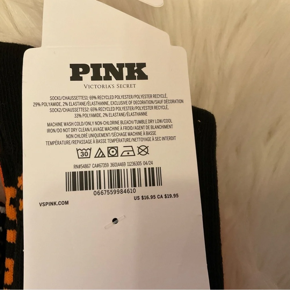 PINK Victoria’s Secret Halloween Crew Socks - NWT - 2 Packages